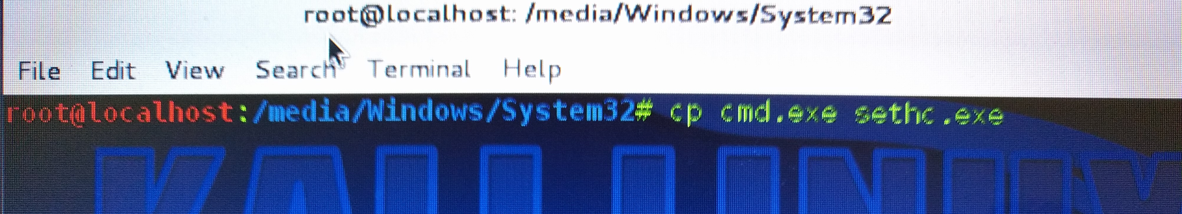 Screenshot of CMD Backdoor